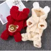 Ropa para Perros Otoño e Invierno Engrosada Cálida Ropa de Cuatro Patas Perros Pequeños Teddy Bichon Pomerania Gato Mascota Anti-Caída