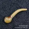 Cachimbo de Porta-Cigarros de Chifre de Boi com Haste Reta e Filtro Removível, Design Curvo Criativo Imitando um Chifre de Boi, Pequeno Acessório de Fumo Portátil Estilo Cachimbo para Homens