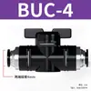 Válvula Manual Neumática Zhuoji Buc-6-10 Válvula de Interruptor para Tubo de Aire de 8 mm Válvula de Paso Recto de 12 mm Conector de Conexión Rápida