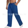 Pantalones Casuales de Verano para Hombre Transfronterizos 2026 Color Sólido Deportivos de Moda Versátiles con Cordón Holgados de Moda En Stock