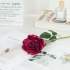 Rosa Redonda Espinhosa de Cabeça Única, Rosa Coroa, Material de Rosa Enrolada para Decoração de Casamento, Flor Artificial para Paisagismo de Loja