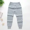 Calça Térmica Infantil Calça de Outono 100% Algodão para Meninos Calça Base de Fleece de Algodão para Meninas Calça Pijama para Crianças Maiores Calça Longa Calça Simples 100% Algodão