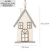 Adornos de Navidad Casa de Madera Tallada Nórdica Decoraciones Colgantes Árbol de Navidad Copo de Nieve Piezas para Exhibición en Ventana DIY Decoraciones de Navidad
