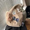 Bolso Relleno Estampado de Leopardo para Mujer 2025 Nuevo de Moda Invierno Único Lindo Bolso de Hombro Gran Capacidad Bolso Tote para Viajes Diarios