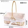 Bolso de ratán Arreglo floral Arte floral Imitación de ratán Tejido a mano Floristería Cesta de mimbre Adorno para sala de estar Fotografía Cesta pastoral
