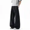 Pantalones de Lino Imitación Estilo Old Money para Hombre 2026 Nueva Marca de Moda Pantalones Casuales Rectos Sueltos Simples para Hombre