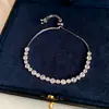 Pulsera Europea y Americana Nuevo Estilo Super Brillante Circonita Redonda Gota de Agua Deslizante Muñequera de Lujo Ligero Tacto de Alta Gama Joyería de Mano Exquisita Versátil