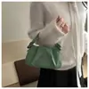 2026 Nova Bolsa Feminina Retro Tendência Estilo Coreano Nicho Bolsa de Ombro Transversal Bolsa de Mão Plissada Fashion para Mulheres