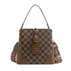 Bolso Cubo Retro Estampado de Venta Caliente en Transmisión en Vivo para Mujer, Nuevo Bolso de Hombro Cruzado Versátil Simple de Moda con Gran Capacidad