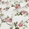 Novo tecido para vestido hanfu estilo antigo de organza com bordado de flor tridimensional feito à mão tecido de bordado de chiffon