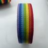 En Stock Cinta Tejida de Poliéster-Algodón Arcoíris de Siete Colores con Ribete Tejido Intercolor en Espiga de Sarga Accesorios de Tela al por Mayor