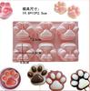 6 moldes de bolo de arroz de silicone de pata de gato, molde de bolo para gotejamento de cola, molde de gelatina branca para vela, molde de gesso para bolo de esmola, molde para comida complementar
