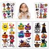 Novos Adesivos de Tatuagem Cartoon Halloween Festa de Feriado Engraçada Brinquedo Infantil Adesivos para Braço Rosto Atacado