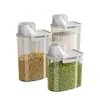 Contenedor sellado para almacenamiento de granos para arroz, harina y cereales, tanque transparente de grado alimenticio mejorado a prueba de polvo y humedad para almacenamiento de alimentos