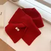 Bufanda 100% Lana para Mujer, Nuevo Estilo para Niños y Niñas, Otoño e Invierno, Estilo Coreano para Pareja, Versátil, Cálida, Color Sólido, Bufanda de Punto