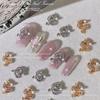 Novas joias de arte para unhas, decoração de unhas com liga de diamante, dragão, ano do zodíaco, estilo chinês, luz tridimensional, luxo, banhado a ouro e prata