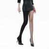Leggings de Malla con Parches de Terciopelo Ab Yin-Yang Blanco y Negro Estilo JK Chica Deseo Puro Estilo Japonés Bloques de Color Calcetines de Dos Tonos