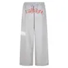 Pantalones Deportivos Retro Americanos con Estampado de Letras y Cordón para Hombres y Mujeres en Otoño e Invierno, Pantalones Sueltos y Relajados de Longitud Completa