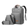 Nova Mochila de Três Peças, Mochila para Viagem de Trabalho, Mochila para Laptop, Bolsa Masculina para Negócios e Estudantes Universitários