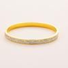 Moda Europea y Americana Nuevo Brazalete de Lujo Ligero de Acero de Titanio con Doble Fila de Diamantes Completos Brazalete con Diseño de Sentido Avanzado Nicho Versátil No Se Cae