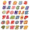 Patches de 26 letras em inglês adesivo para passar a ferro patch de roupa adesivo termofusível A- Z nome costura distintivo personalizado