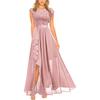 Banquete de Estação Independente da Amazon Transfronteiriça Saia Longa Feminina Minivestido Renda Popular Vestido de Dama de Honra para Noite Vestido
