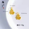 Loja de Ouro Mesmo Estilo Banhado a Ouro Esmalte Cavalo Pequeno Saco da Sorte Oito Tesouros Bússola Cabeça de Buda Pingente Alta Retenção de Cor Acessórios DIY Atacado