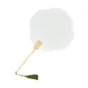 Paquete de Materiales para Ventilador de Pintura Juego Completo de Ventilador Redondo en Blanco Pigmento de Pintura Grande Ventilador de Pintura Ventilador de Pintura DIY Bolsa de Herramientas de Pintura con Palabra Ventilador de Pintura