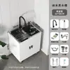 Gabinete de fregadero de acero inoxidable para cocina, fregadero integrado, gabinete de fregadero simple para el hogar, gabinete de fregadero de un o dos tazones