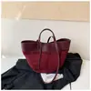 Bolsa Balde Fosca Retrô Comércio Exterior Mais Vendida Grande Capacidade Bloco de Cores Ombro Único Portátil Versátil Bolsa Tote Simples