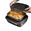 Caja para Conservar Alimentos Frescos de Acero Inoxidable 304, Cuadrada, Sellada, Hermética, Fiambrera con Tapa, Caja de Almacenamiento para Refrigerador de Gran Capacidad