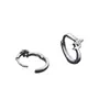 Clip de oreja de estrella cruzada de lujo ligero para hombre, clip de oreja de diamante de alta gama, estilo genial, elegante, exquisito, pendientes versátiles, accesorios, moderno
