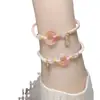 Pulsera tejida de trébol de cuatro hojas hecha a mano, regalo de la suerte de nicho para parejas y amigos, pulsera de estrella de la suerte simple y exquisita