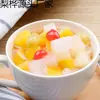 Mezcla de Frutas Frescas en Almíbar: Melocotón Amarillo, Coco, Pera, Piña Variada, Naranja, Albaricoque, Arándano Rojo, Ensalada de Frutas Frescas
