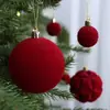Nuevo producto transfronterizo: Decoraciones de Navidad - Set de 30 bolas de Navidad flocadas de lujo ligero de 3 cm, adornos para árbol de Navidad