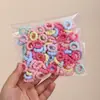 Coloridos pasadores de pelo de pulgar estilo coreano para niños y niñas, lindas diademas, dulces cordones para el pelo de niños, gomas elásticas de alta elasticidad, accesorios para el pelo