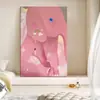 Estilo Moderno Elefante Rosa Pintura Decorativa para Habitación Sentido Femenino Mural para Pared de Fondo de Sofá Arte para Nicho de Entrada Pintura Colgante