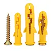 Tacos de Expansión de Plástico, Tornillos de Expansión, Tacos de Expansión, Tacos de Goma, Pernos de Anclaje, Tapones para Agujeros de Taladro, Gránulos de Goma 6mm/8mm/10mm Tapones Pequeños Amarillos con Forma de Pez