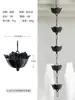 Cadena de lluvia de patio, campana de lluvia para drenaje de aleros, campana de lluvia para exteriores, cadena de lluvia de estilo japonés, cadena guía de agua de templo, sistema guía de agua para villa