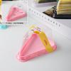 Caja para pastel de mousse triangular estilo japonés anti-vaho de 8 pulgadas durian matcha arcoíris caja de corte multicapa