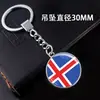 Llavero de gema de tiempo de bandera nacional de la OTAN Estados Unidos Reino Unido Francia Alemania joyería llavero colgante