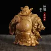 Abanico de Ciprés con Mango de Zhong Kui, Colgante Tallado en Madera Envejecida, Figura de Madera Maciza para la Riqueza y la Bendición, Adorno Artesanal