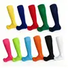 Calcetines Deportivos Largos de Color Sólido Antideslizantes Engrosados para Adultos y Niños, Protección de Pierna Transpirable Calcetines de Fútbol de Tubo Alto Antideslizantes
