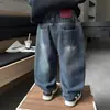 Jeans de Invierno para Niños con Forro de Felpa 2025 Nuevo Estilo Coreano Pantalones Casuales Versátiles para Niños Pequeños y Niños