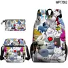 Producto de Juego Transfronterizo 3D Nuevo Set de Tres Piezas Forsaken Gubby de Mochila Escolar Estampada, Estuche y Bolso de Hombro