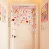 Cortina de Puerta Rosa Femenina Corazón Lazo Cortina para el Hogar Cortina para Dormitorio Princesa Corazón Cortina de Puerta Hermosa Cortina Mágica para Puerta Cortina de Partición