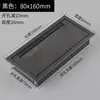 Caja de alambre rectangular de aleación de zinc y aluminio / Agujero para cables de mesa de computadora / Tapa de agujero para cables con cepillo Caja de alambre 80-900