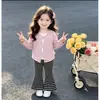 Cardigan Feminino Novo de Primavera e Outono Doce Estiloso Falso Duas Peças para Bebês Moda Estilo Coreano Bolinhas Laço Versátil Top
