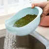 Peneira de Cozinha com Tigela Combinada para Arroz, Macarrão, Legumes, Frutas, Peneira de Arroz, Escorredor de Plástico, Cesta de Drenagem de Cozinha com Alças, Escorredor de Tigela de Arroz, Cesta Escorredora Dreno de Pia Ferramentas de Cozinha