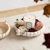 Molde de Silicona de Resina para Bandeja de Almacenamiento de Cemento y Yeso DIY, Molde de Bandeja Redonda de Conejo Pequeño con Borde de Encaje Venta al por Mayor